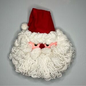 Vintage Bleach Bottle Santa Claus Handmade Felt Wall Decor